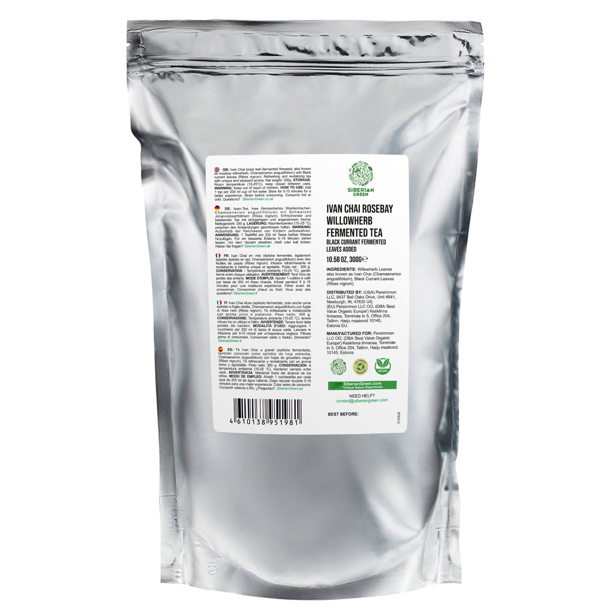 Ivan Tea Loose Leaf with Black Currant – Fermented Herbal Tea