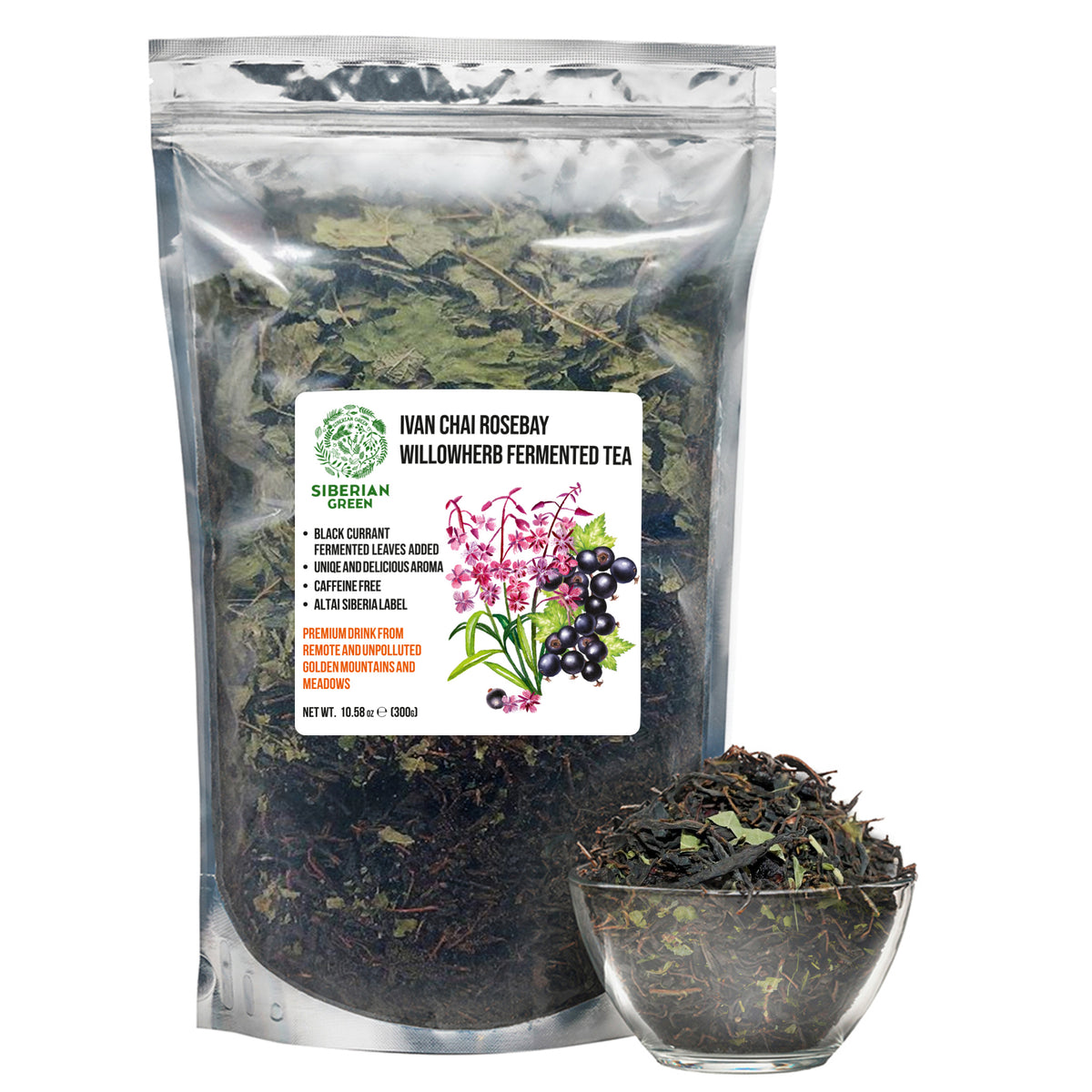 Ivan Tea Loose Leaf with Black Currant – Fermented Herbal Tea