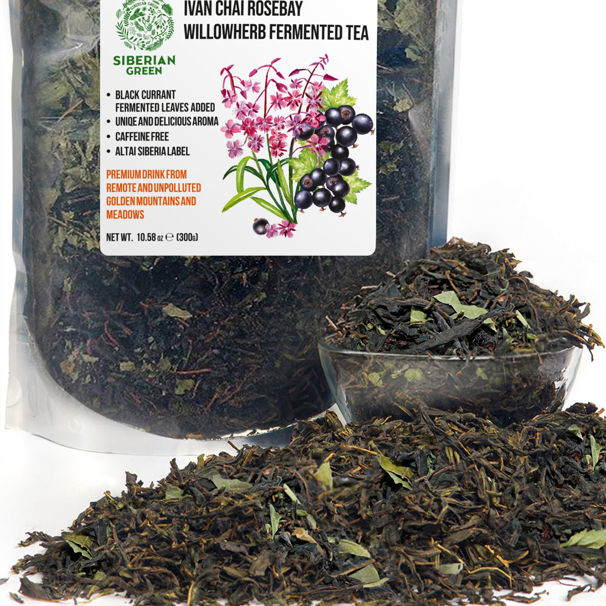 Ivan Tea Loose Leaf with Black Currant – Fermented Herbal Tea