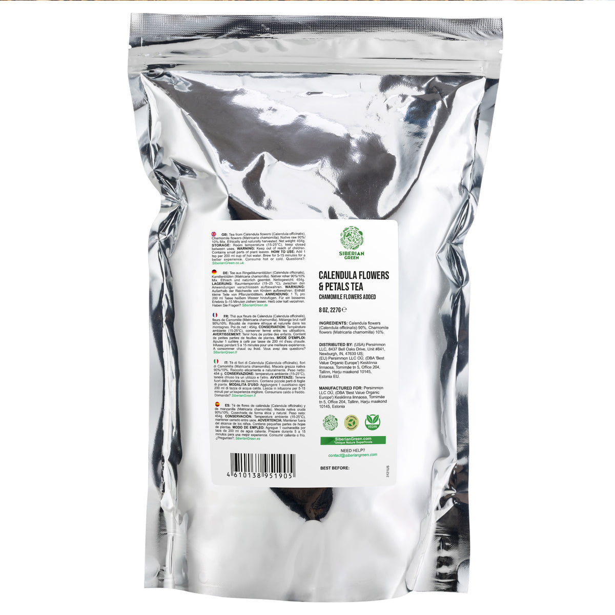 Siberian Green Calendula Tea – Dried Petals and Flowers of Calendula with 100% Natural Ingredients