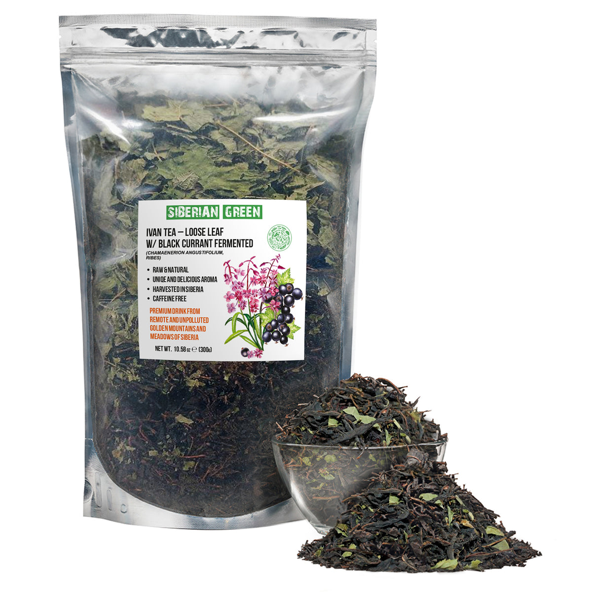 Ivan Tea Loose Leaf with Black Currant – Fermented Herbal Tea