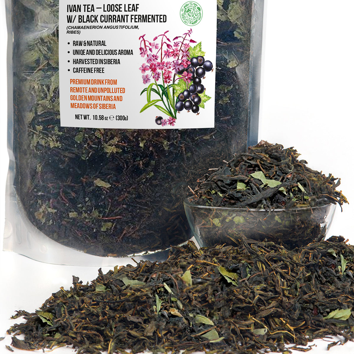 Ivan Tea Loose Leaf with Black Currant – Fermented Herbal Tea