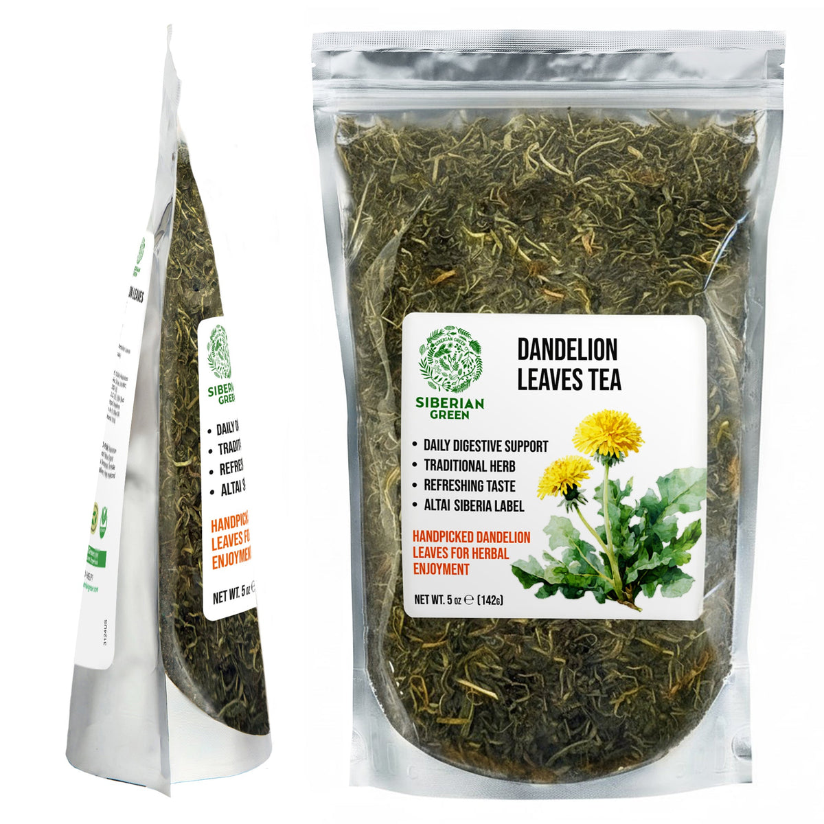 Siberian Green Dandelion Leaf Tea Australia Caffeine Free Herbal Tea Taraxacum officinale Loose Leaf 142 g