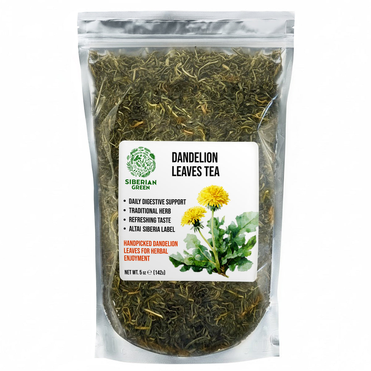 Siberian Green Dandelion Leaf Tea Australia Caffeine Free Herbal Tea Taraxacum officinale Loose Leaf 142 g