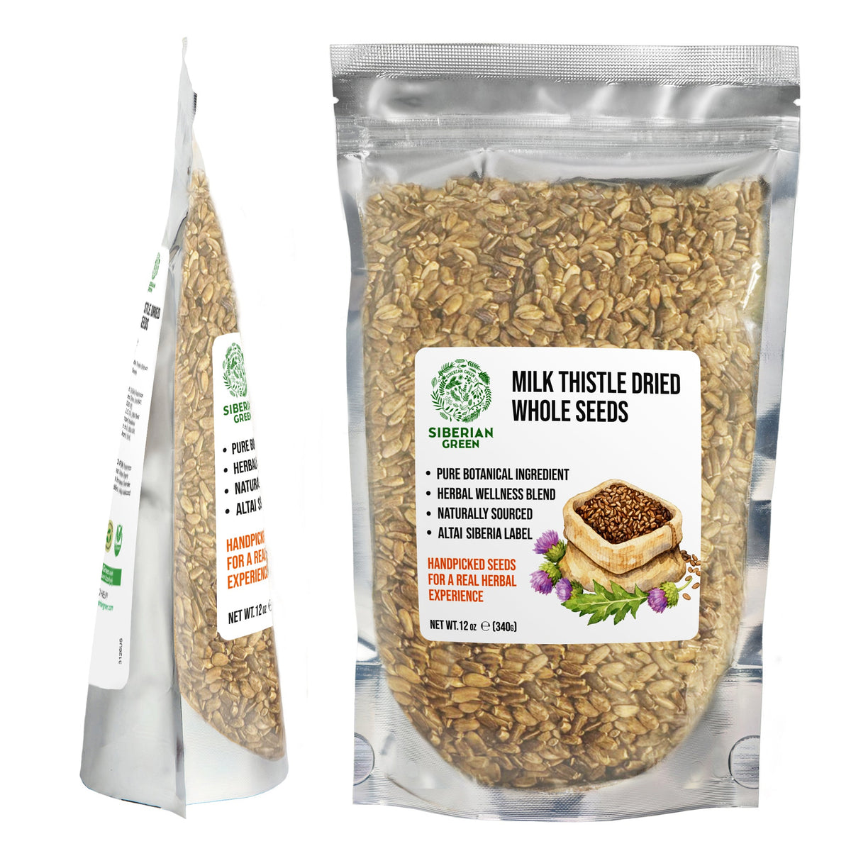 Siberian Green Milk Thistle Seeds Tea Australia Single Ingredient Herbal Tea Caffeine Free  Liver Support Silybum marianum Whole Seeds 340 g