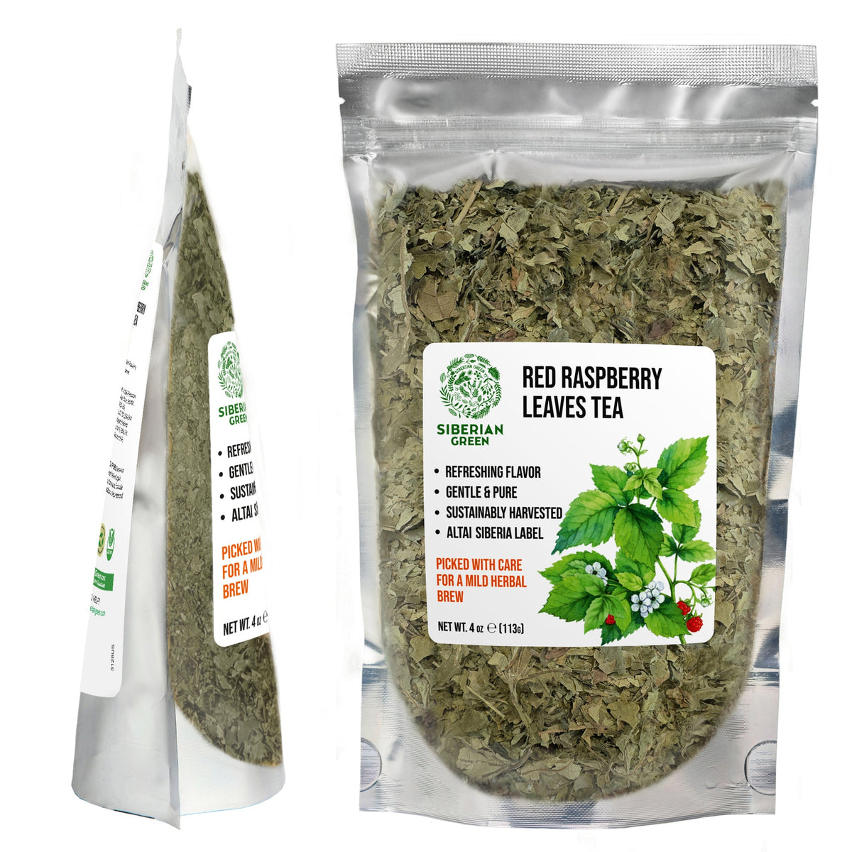 Siberian Green Red Raspberry Leaf Tea Australia Mild Sweet Herbal Tea - Womens Balance Rubus idaeus Loose Leaf 113 g