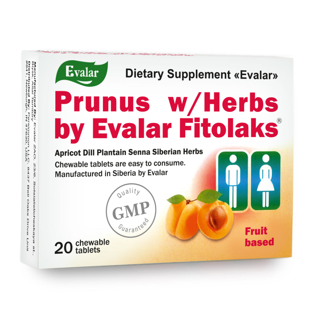 Prunus with Herbs by Evalar Fitolaks 20 Tabs