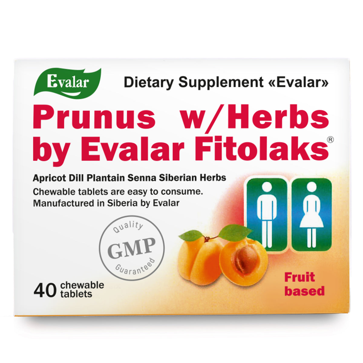 Fitolax Apricot by Evalar 40 Tabs