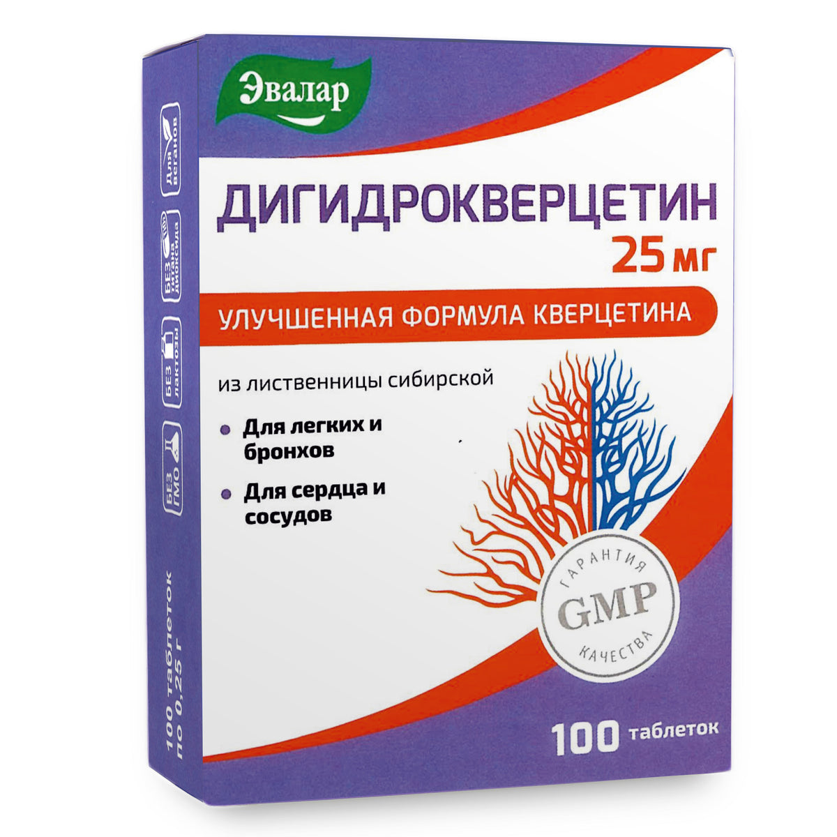 Dihydro Quercetin Evalar Siberian Pine Larch 100 Tabs