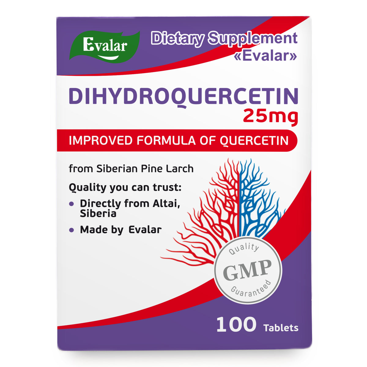 Dihydro Quercetin Evalar Siberian Pine Larch 100 Tabs