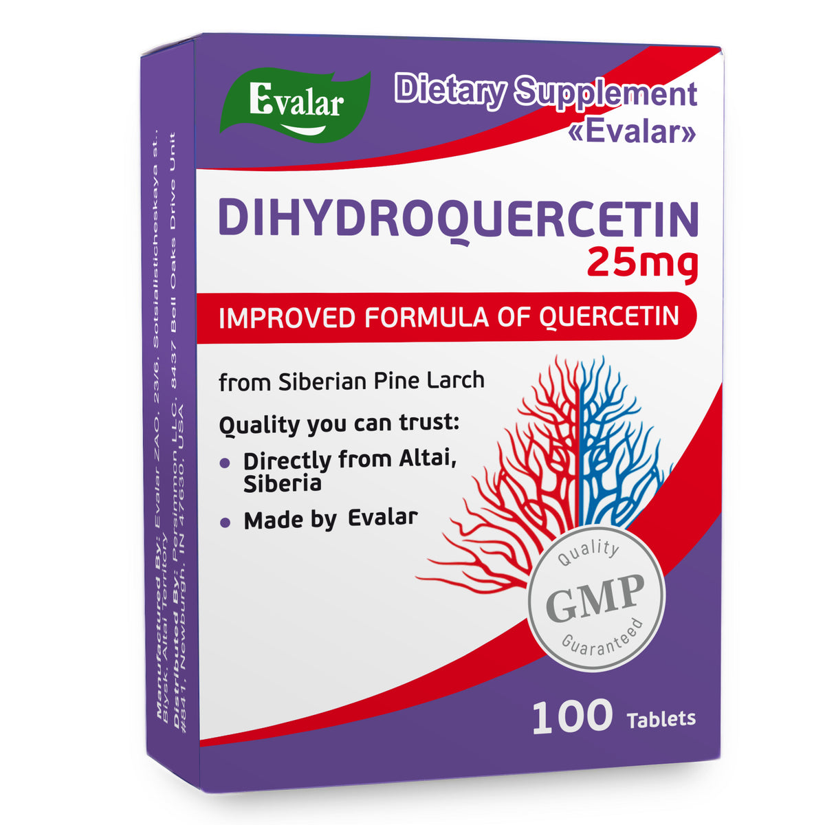 Dihydro Quercetin Evalar Siberian Pine Larch 100 Tabs