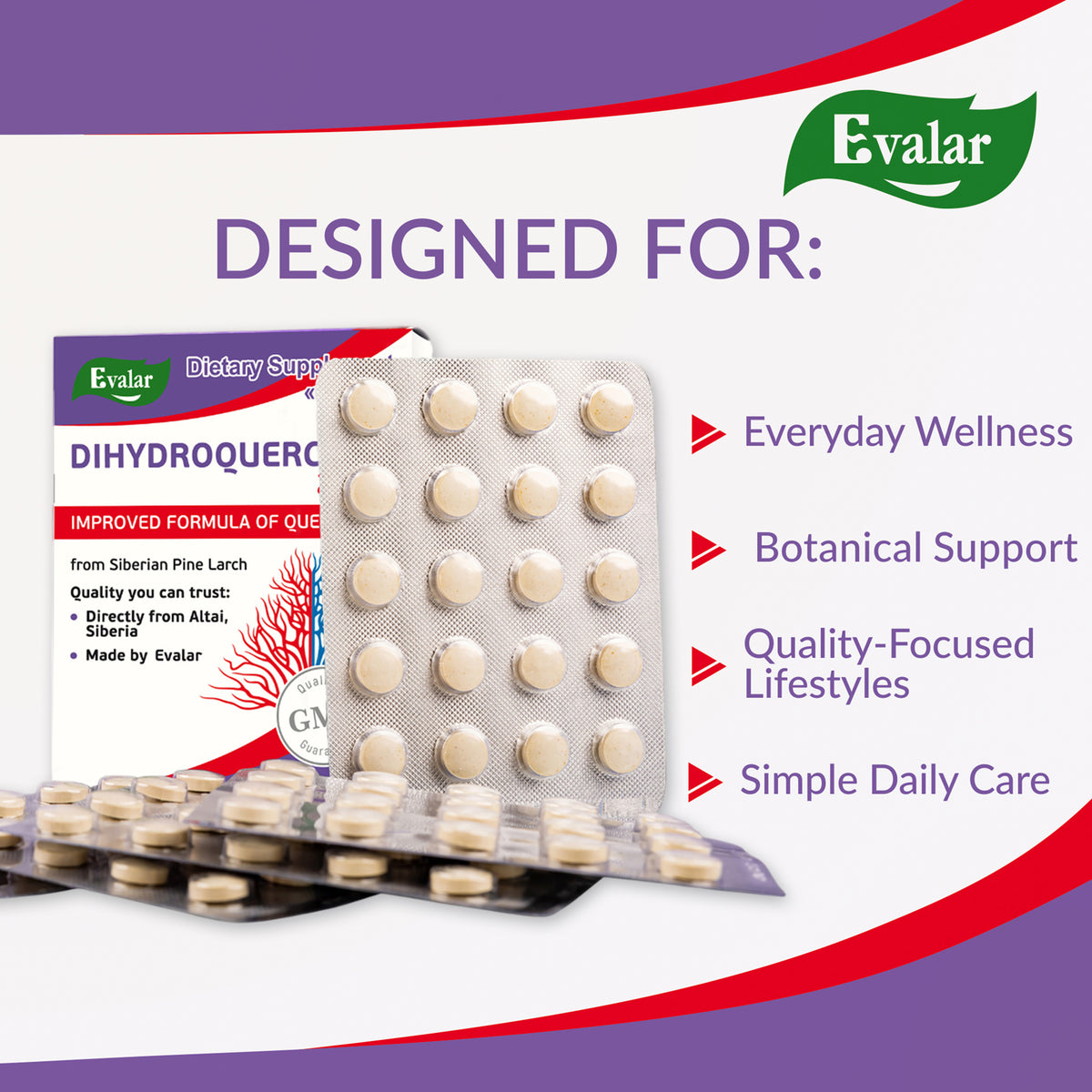 Dihydro Quercetin Evalar Siberian Pine Larch 100 Tabs