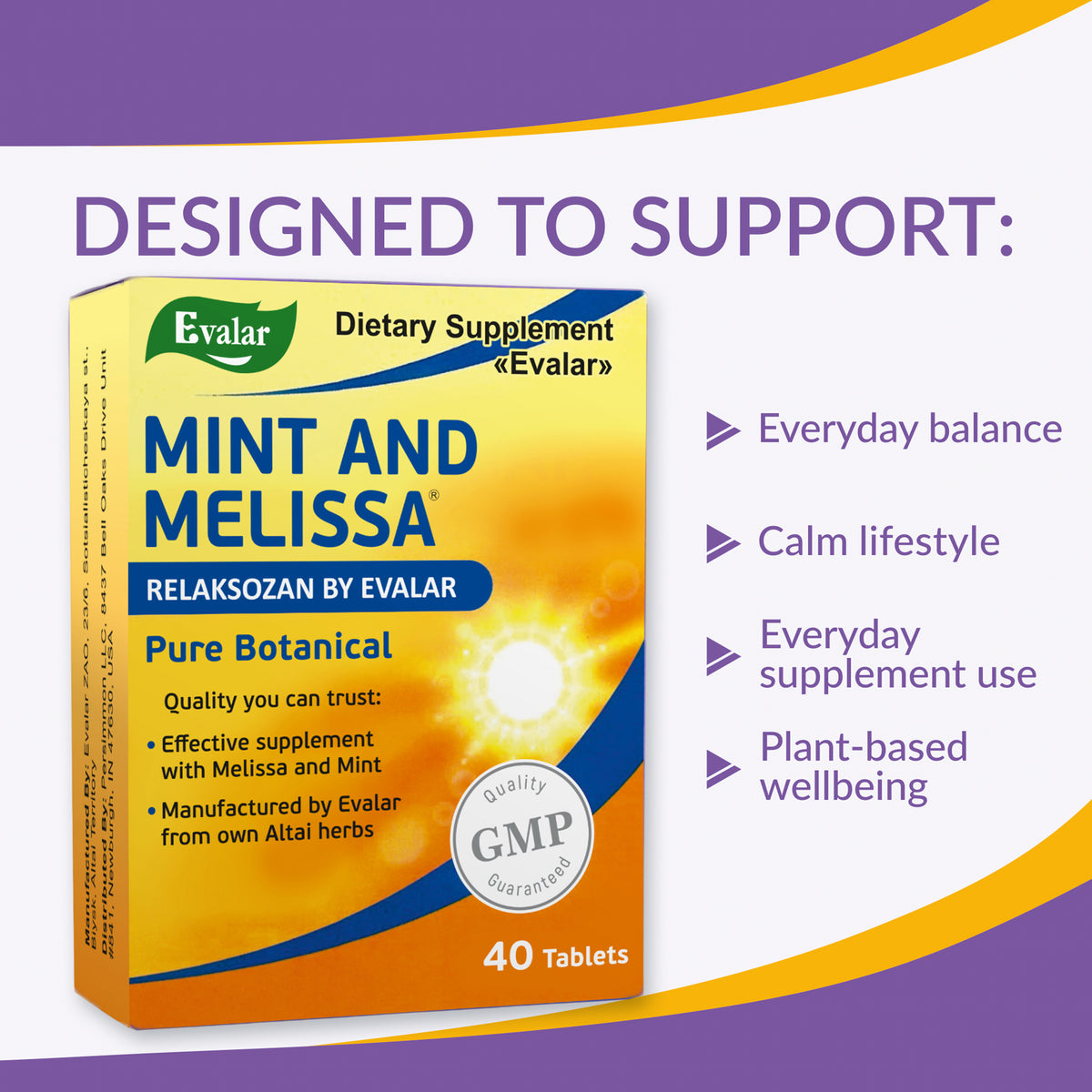 Evalar Melissa Mint 40 Tabs