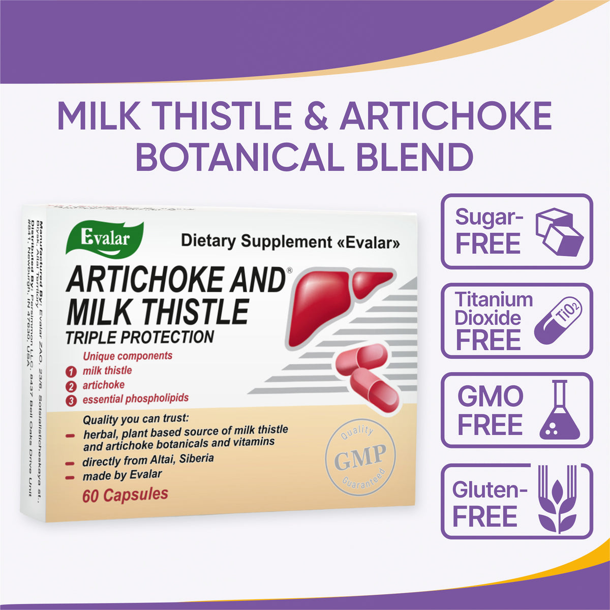 Artichoke & Milk Thistle by Evalar – 60 Tablets