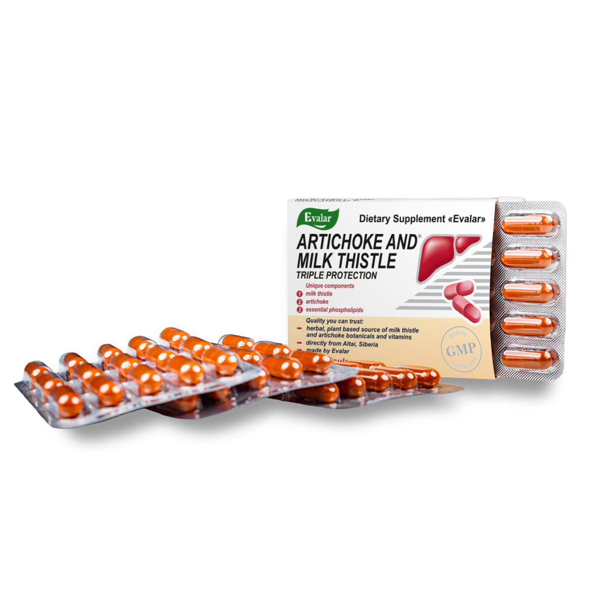 Artichoke & Milk Thistle by Evalar – 60 Tablets