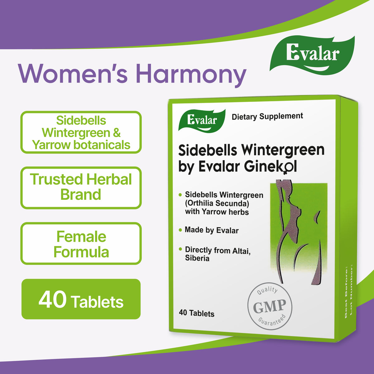 Orthilia Secunda Sidebells Wintergreen Yarrow Evalar 40 Tabs