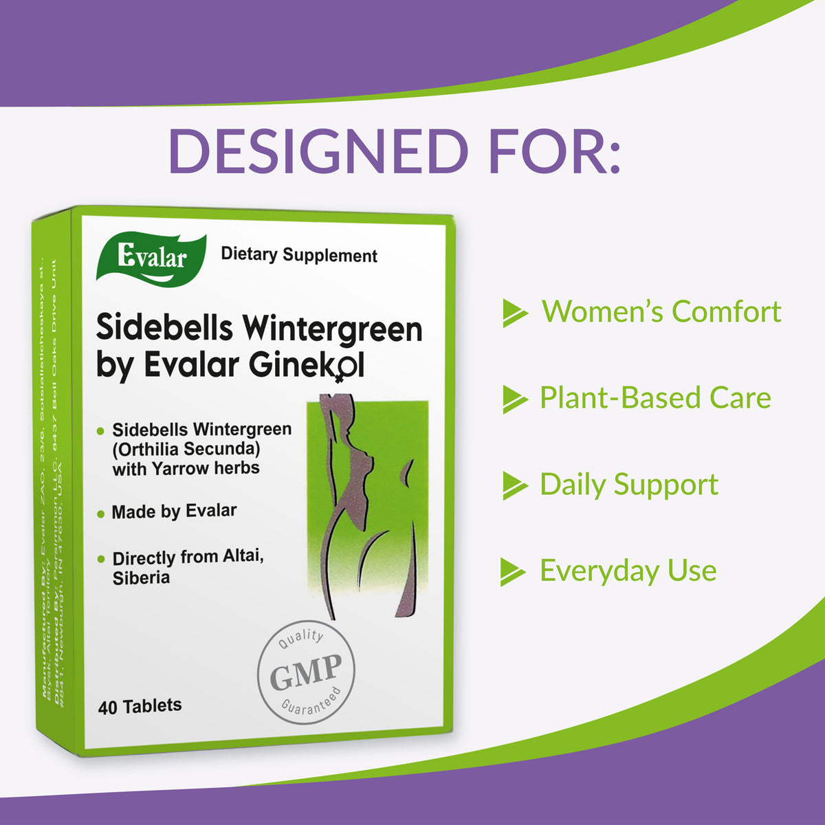 Orthilia Secunda Sidebells Wintergreen Yarrow Evalar 40 Tabs