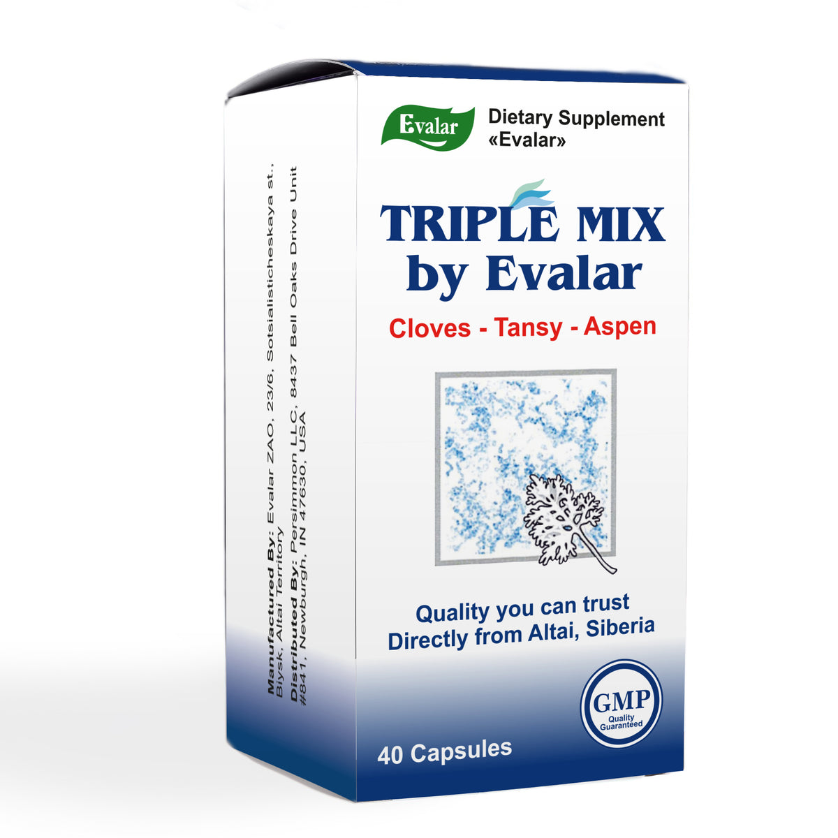 Cloves Tansy Aspen Herbal Mix by Evalar 40 Caps