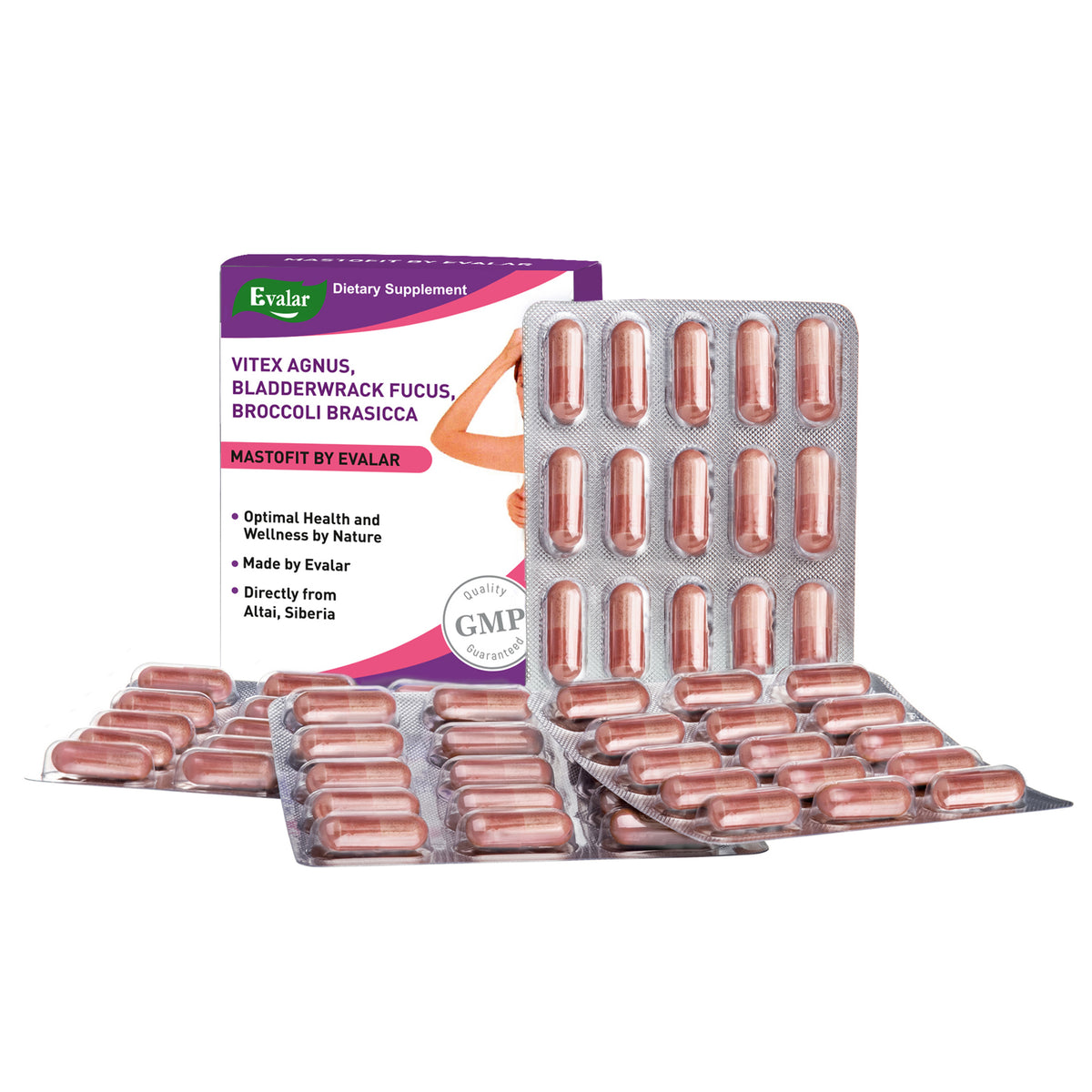 Vitex Chaste Tree Bladderwrack Fucus Extract Mastofit Herb by Evalar 100 Tab