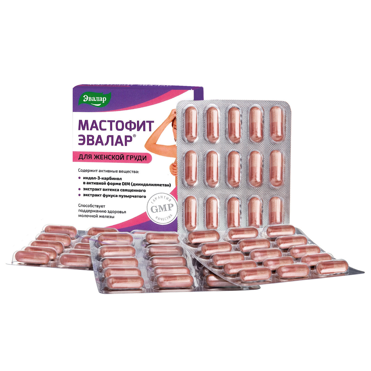 Vitex Chaste Tree Bladderwrack Fucus Extract Mastofit Herb by Evalar 100 Tab