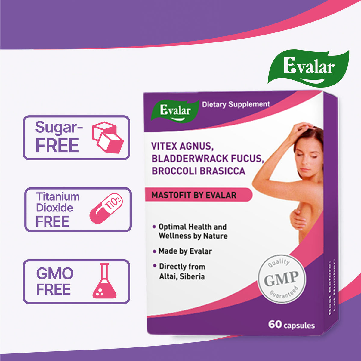 Vitex Chaste Tree Bladderwrack Fucus Extract Mastofit Herb by Evalar 100 Tab