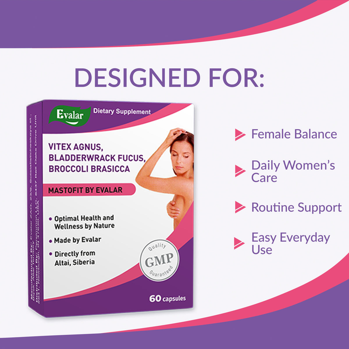 Vitex Chaste Tree Bladderwrack Fucus Extract Mastofit Herb by Evalar 100 Tab