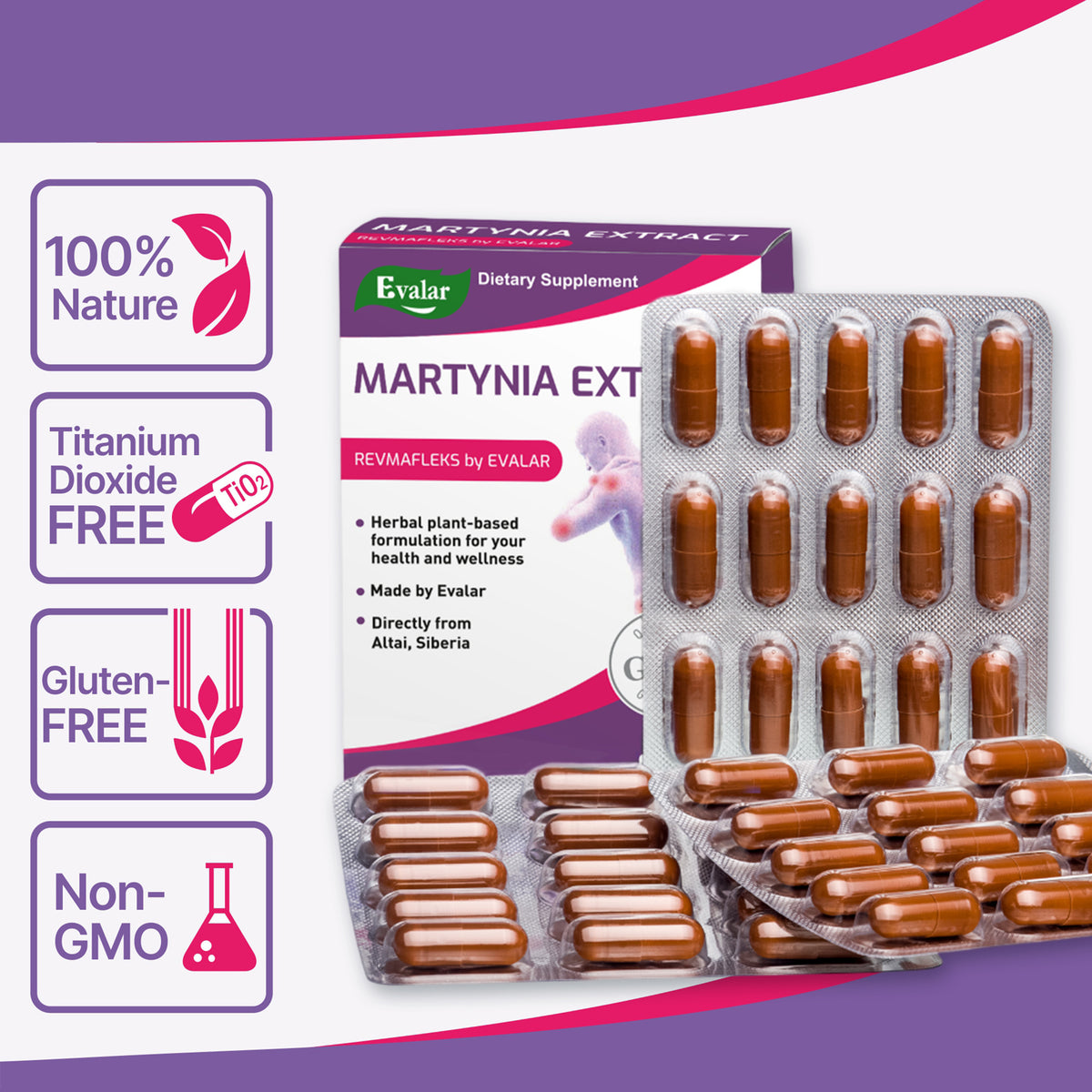 Evalar Martynia Extract Devil's Claw Herb by Evalar 60 Caps