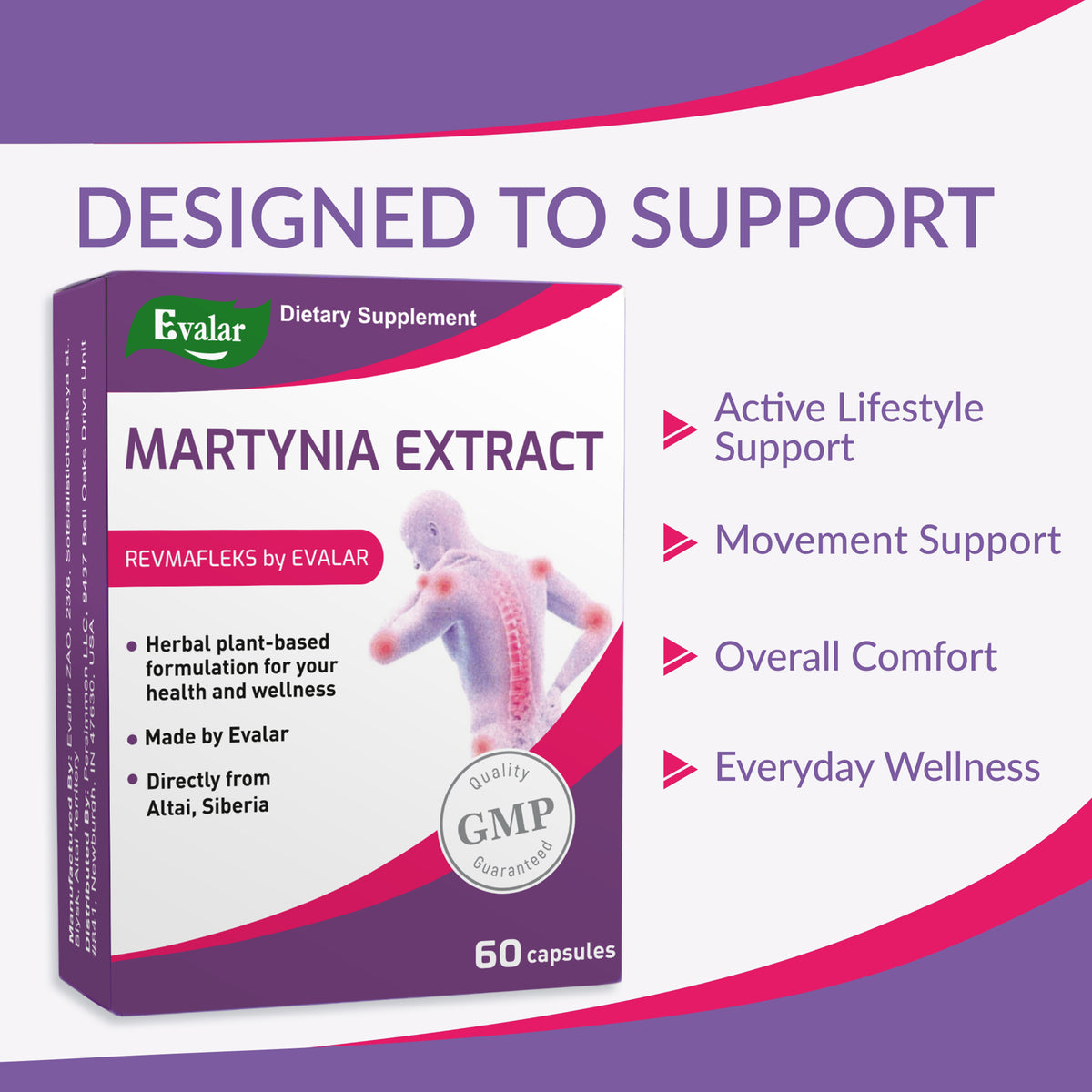 Evalar Martynia Extract Devil's Claw Herb by Evalar 60 Caps