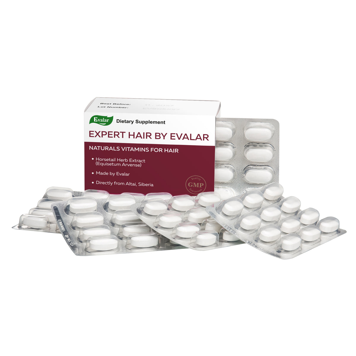 Expert Hair Horsetail Herb Equisetum Arvense Extract by Evalar 60 Tabs