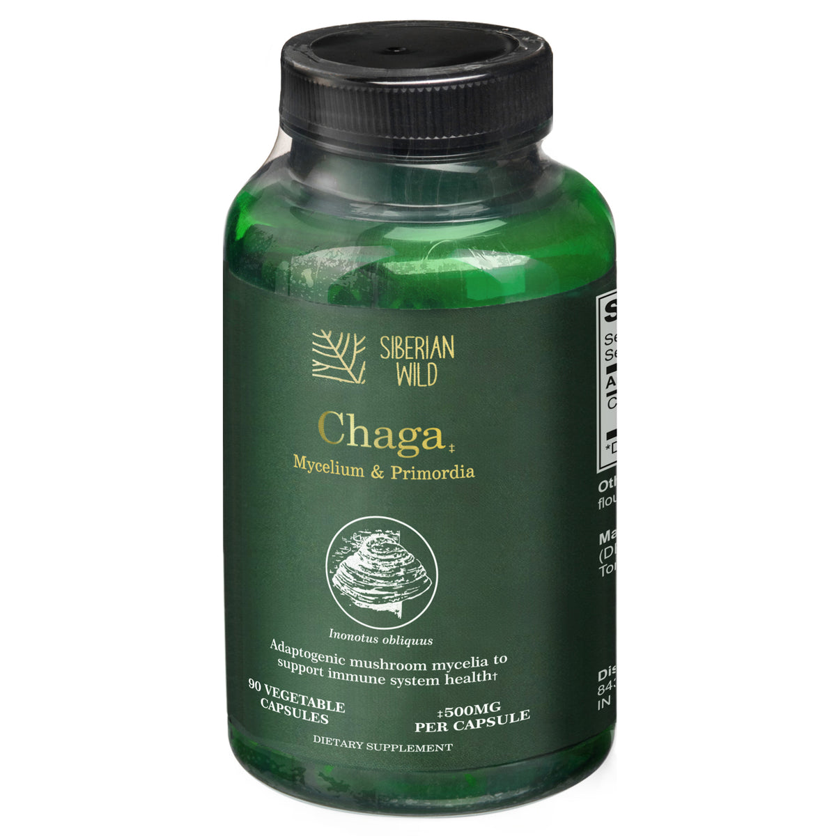 Siberian Wild Chaga Mushroom – 1500mg Capsules for Immunity Booster Chaga