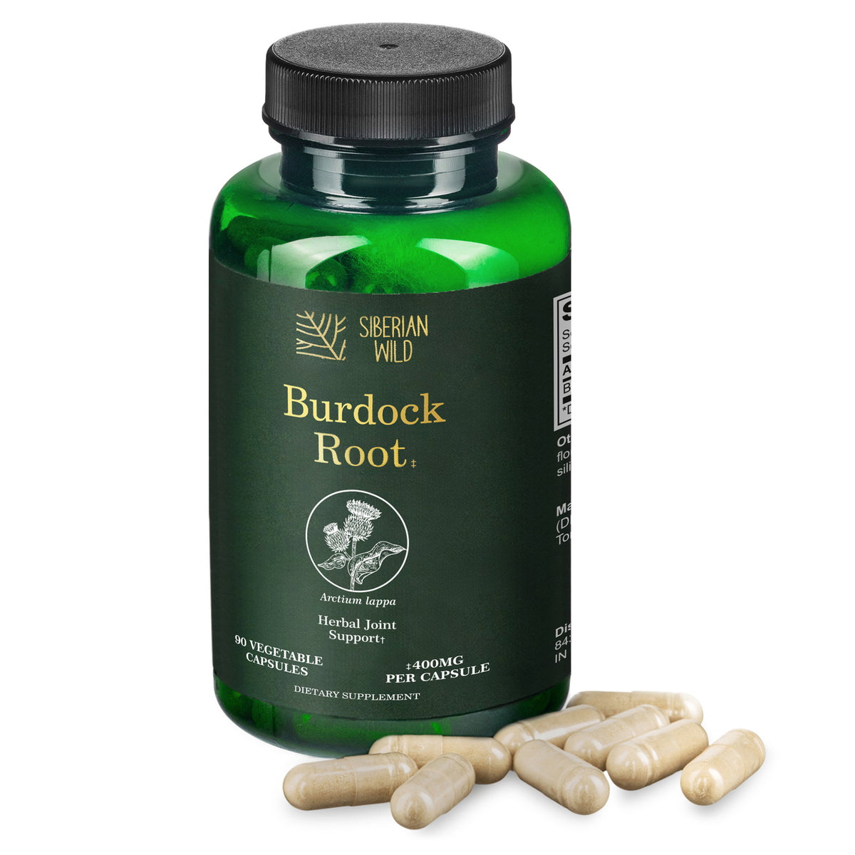 Siberian Wild Burdock Root Capsules – 1200mg
