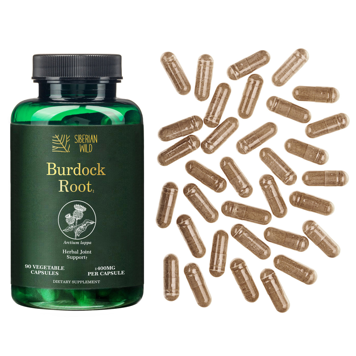 Siberian Wild Burdock Root Capsules – 1200mg