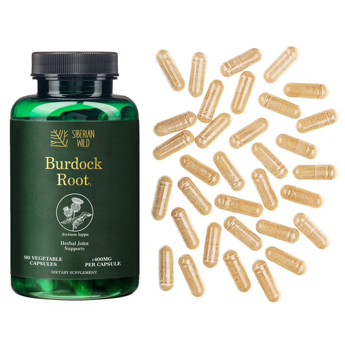 Siberian Wild Burdock Root Capsules – 1200mg