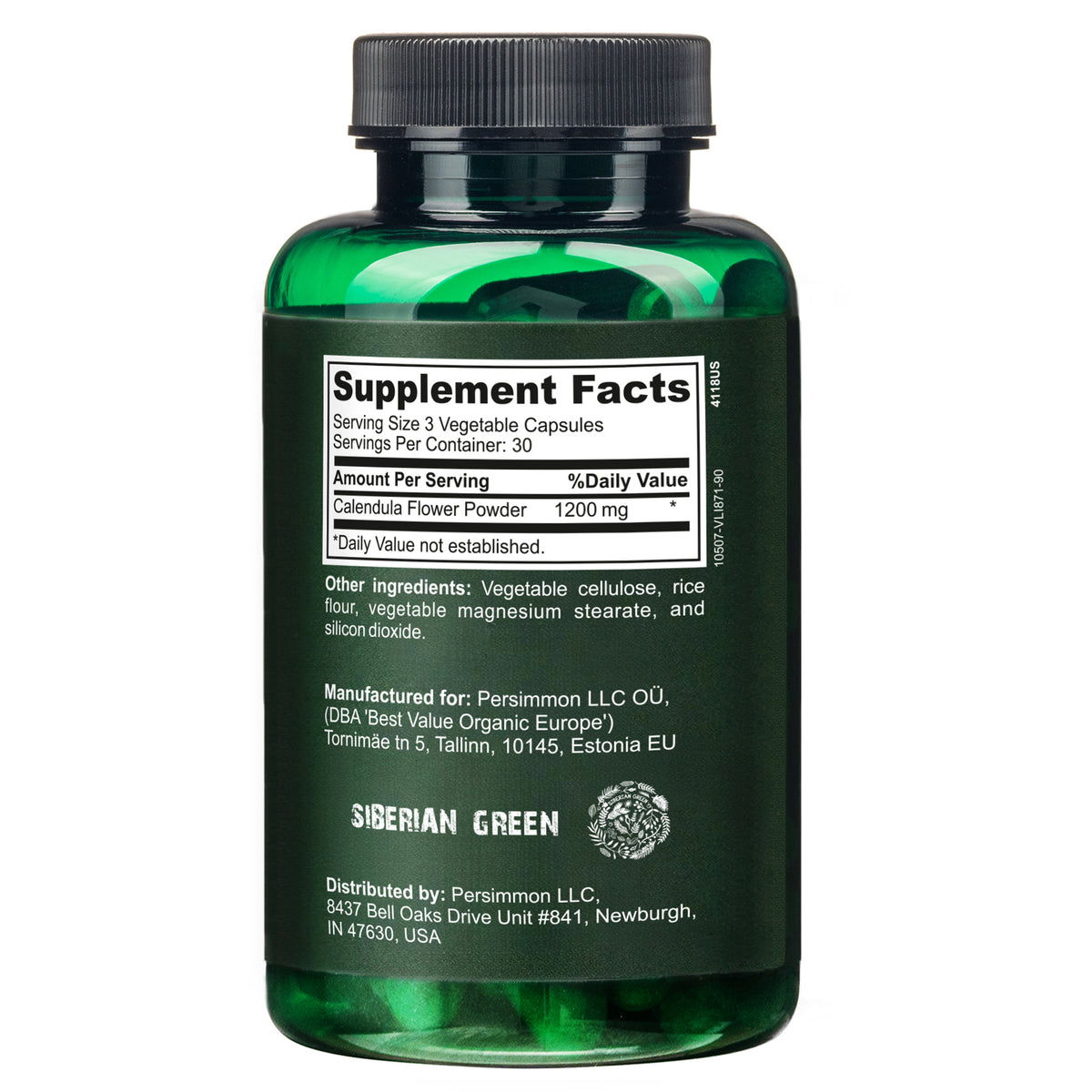 Siberian Wild Calendula Capsules – 1800mg – 90 Vegan Capsules