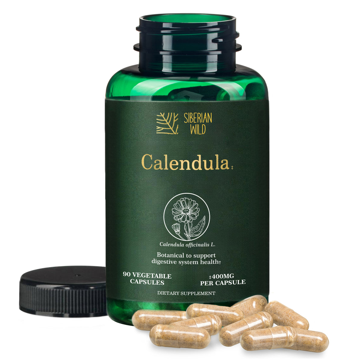 Siberian Wild Calendula Capsules – 1800mg – 90 Vegan Capsules