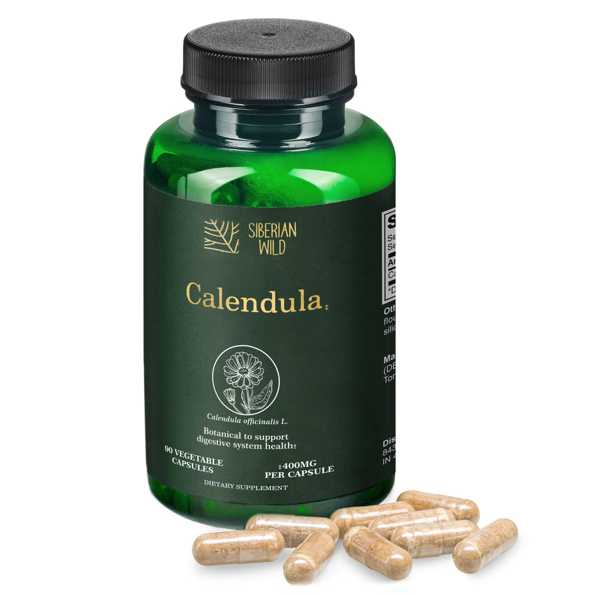 Siberian Wild Calendula Capsules – 1800mg – 90 Vegan Capsules
