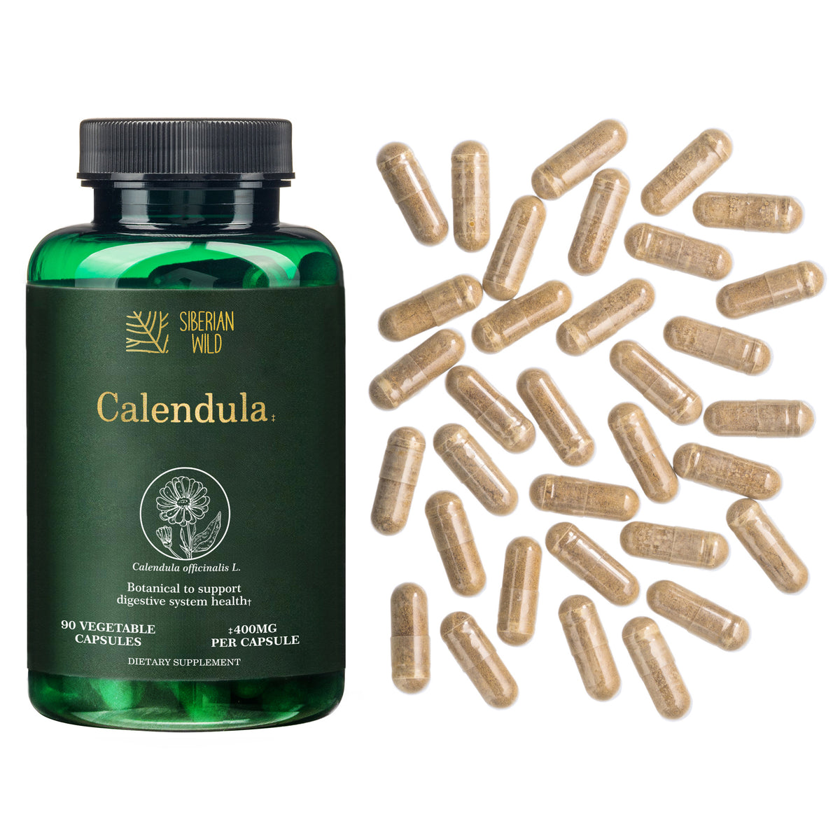 Siberian Wild Calendula Capsules – 1800mg – 90 Vegan Capsules