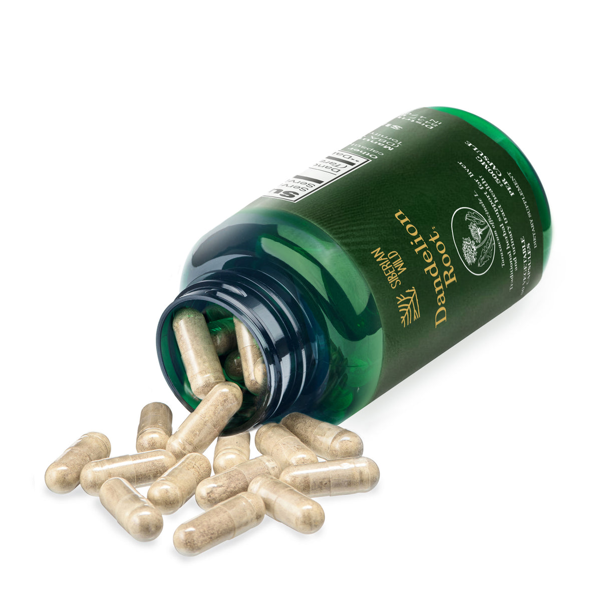Siberian Wild Dandelion Root Capsules – 1500mg Vegan Liver Support