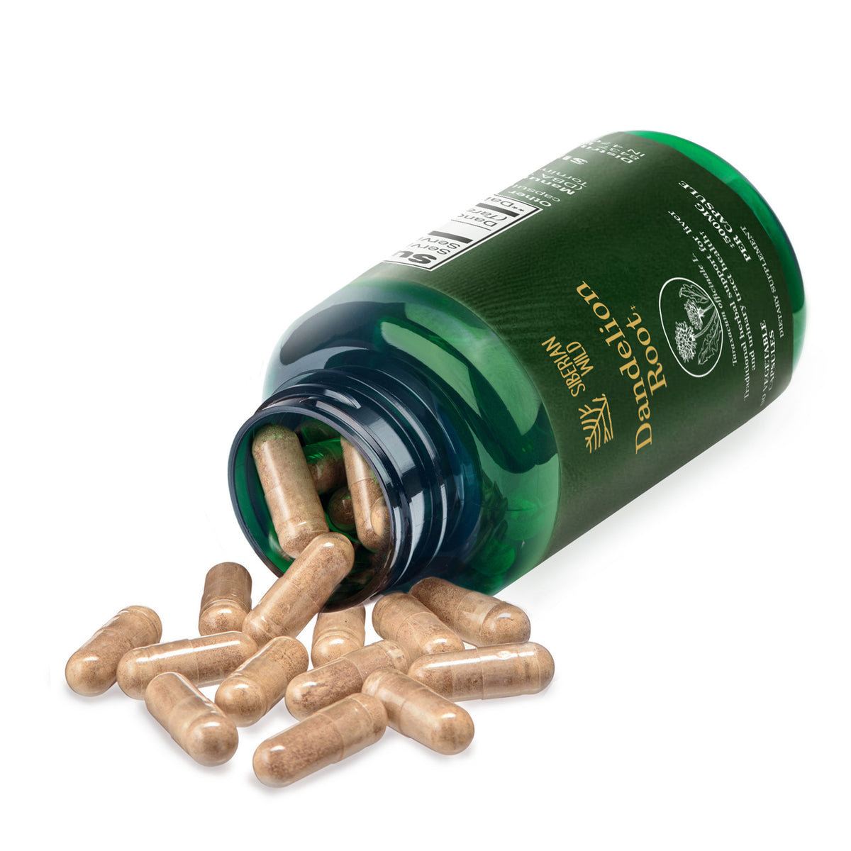 Siberian Wild Dandelion Root Capsules – 1500mg Vegan Liver Support