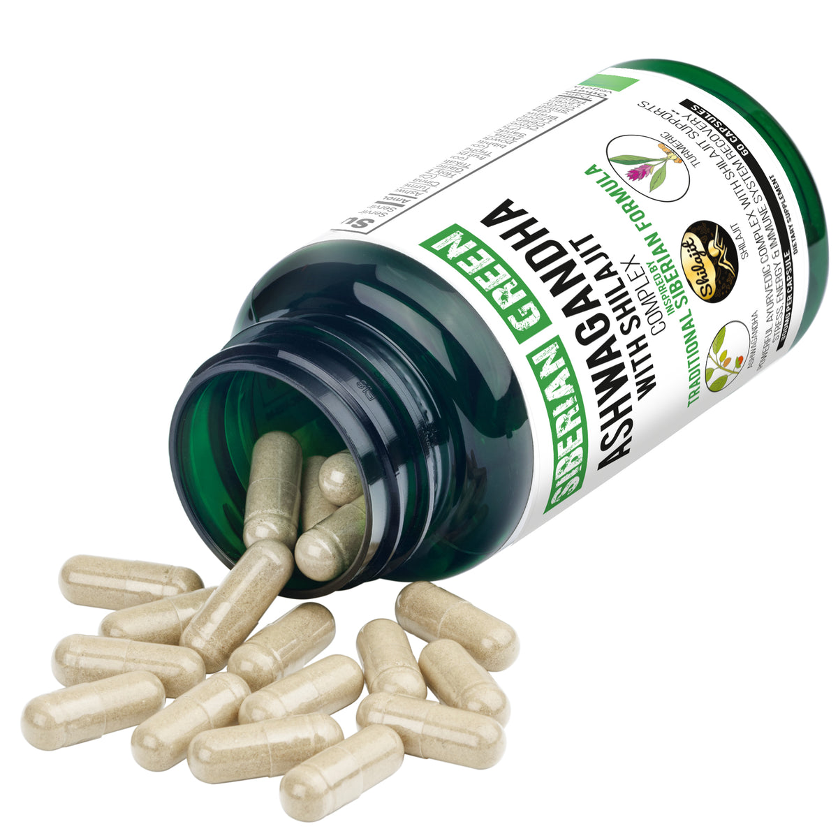 Shilajit and Ashwagandha Complex – 60 Capsules for Relieving Stress and Increasing Strength and Energy