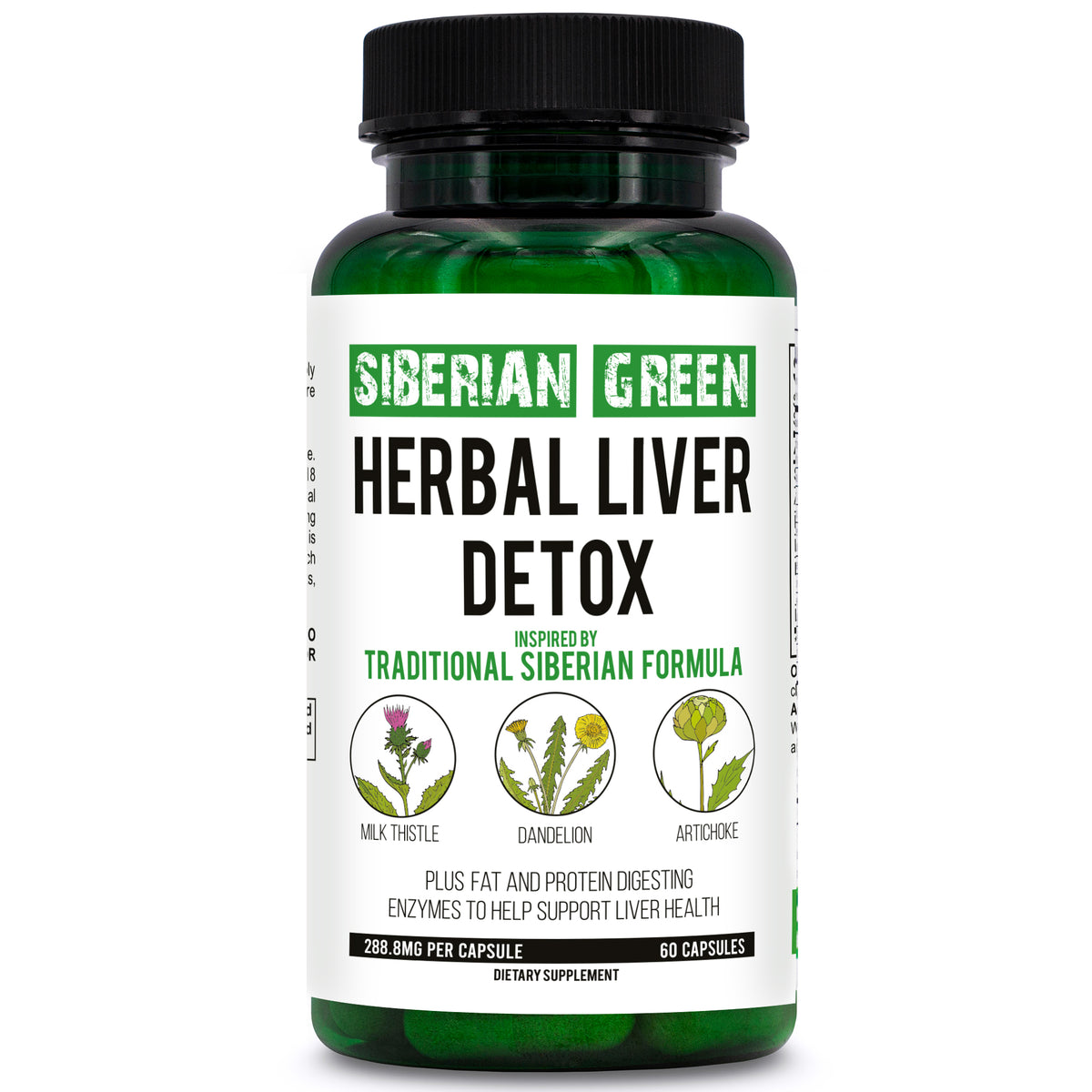 Herbal Liver Detox with Milk Thistle, Artichoke & Dandelion – 60 Capsules