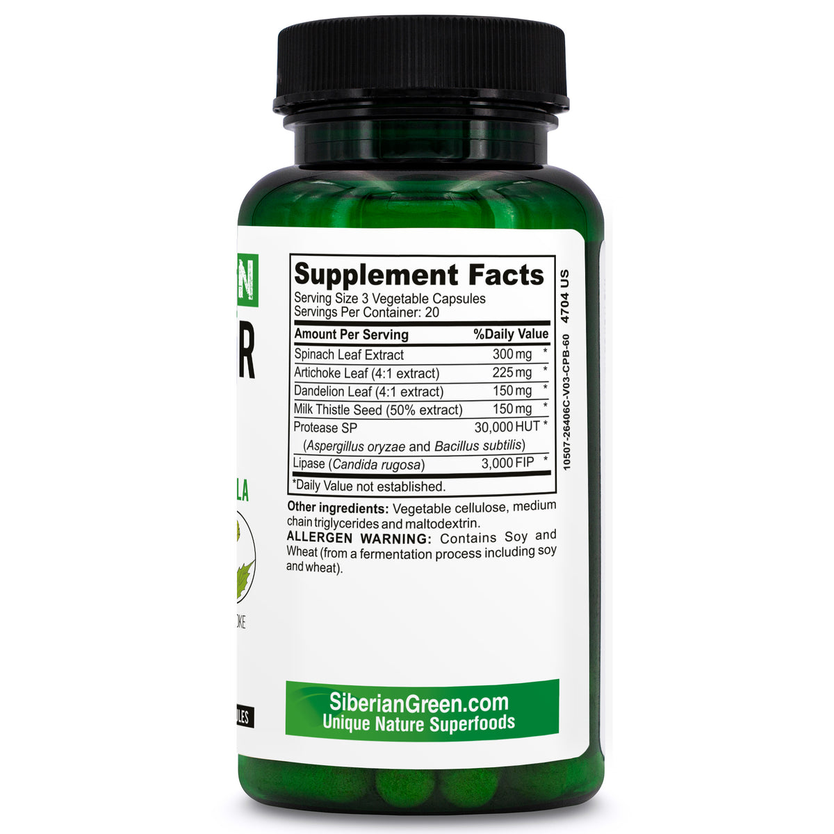 Herbal Liver Detox with Milk Thistle, Artichoke & Dandelion – 60 Capsules