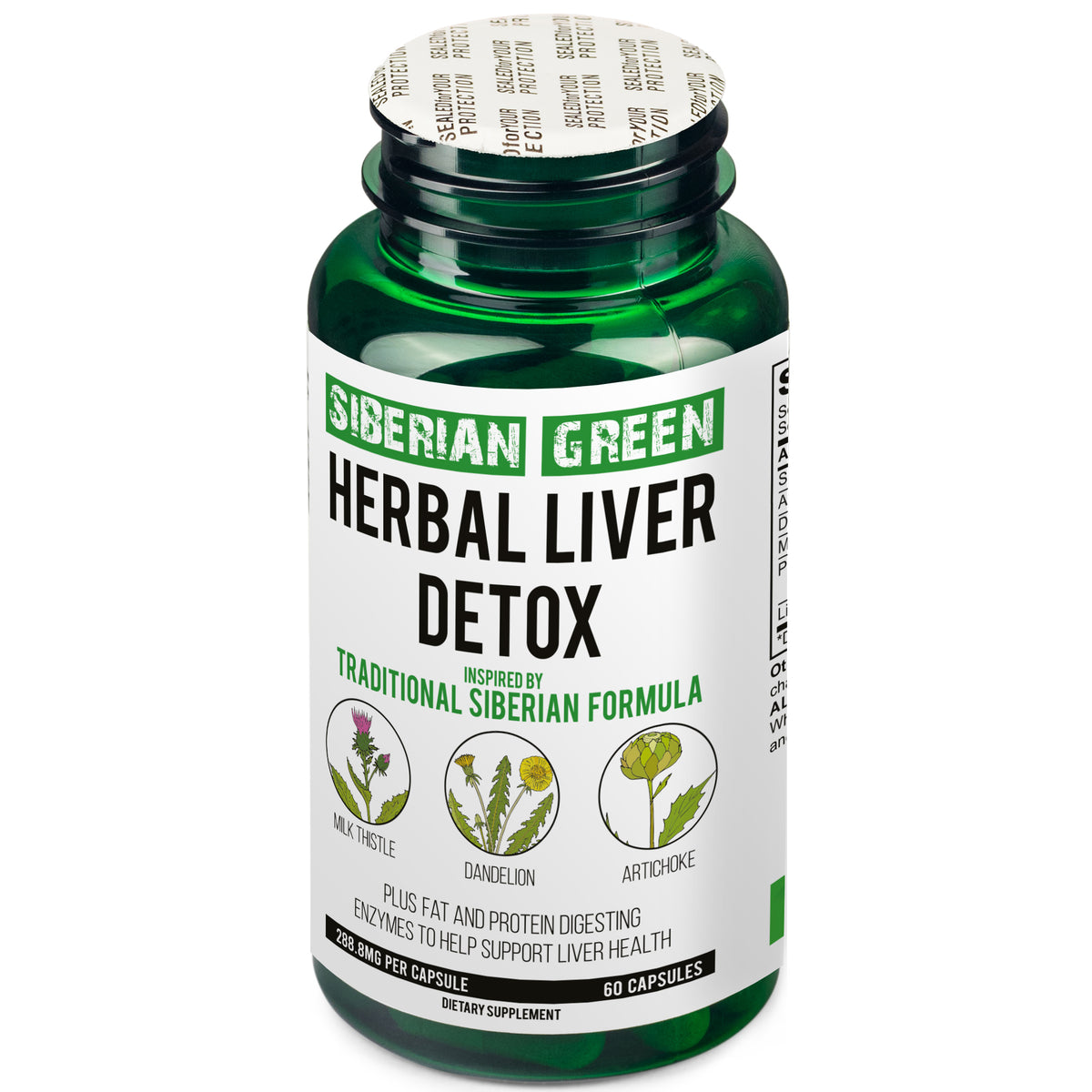 Herbal Liver Detox with Milk Thistle, Artichoke & Dandelion – 60 Capsules