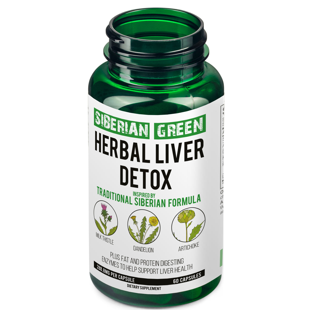 Herbal Liver Detox with Milk Thistle, Artichoke & Dandelion – 60 Capsules