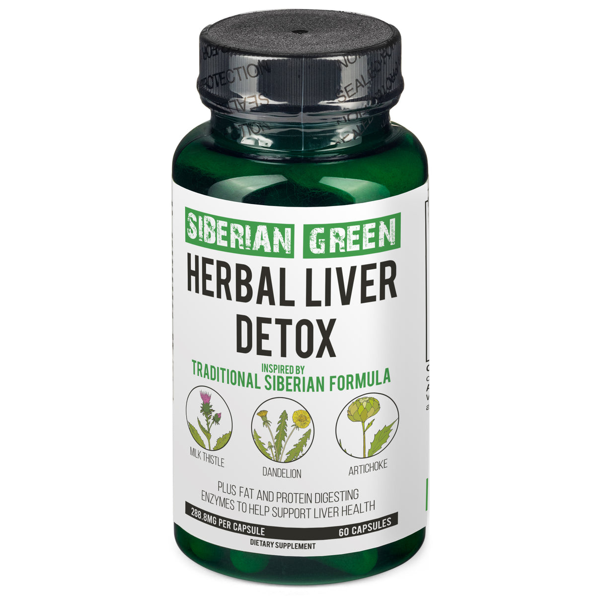 Herbal Liver Detox with Milk Thistle, Artichoke & Dandelion – 60 Capsules