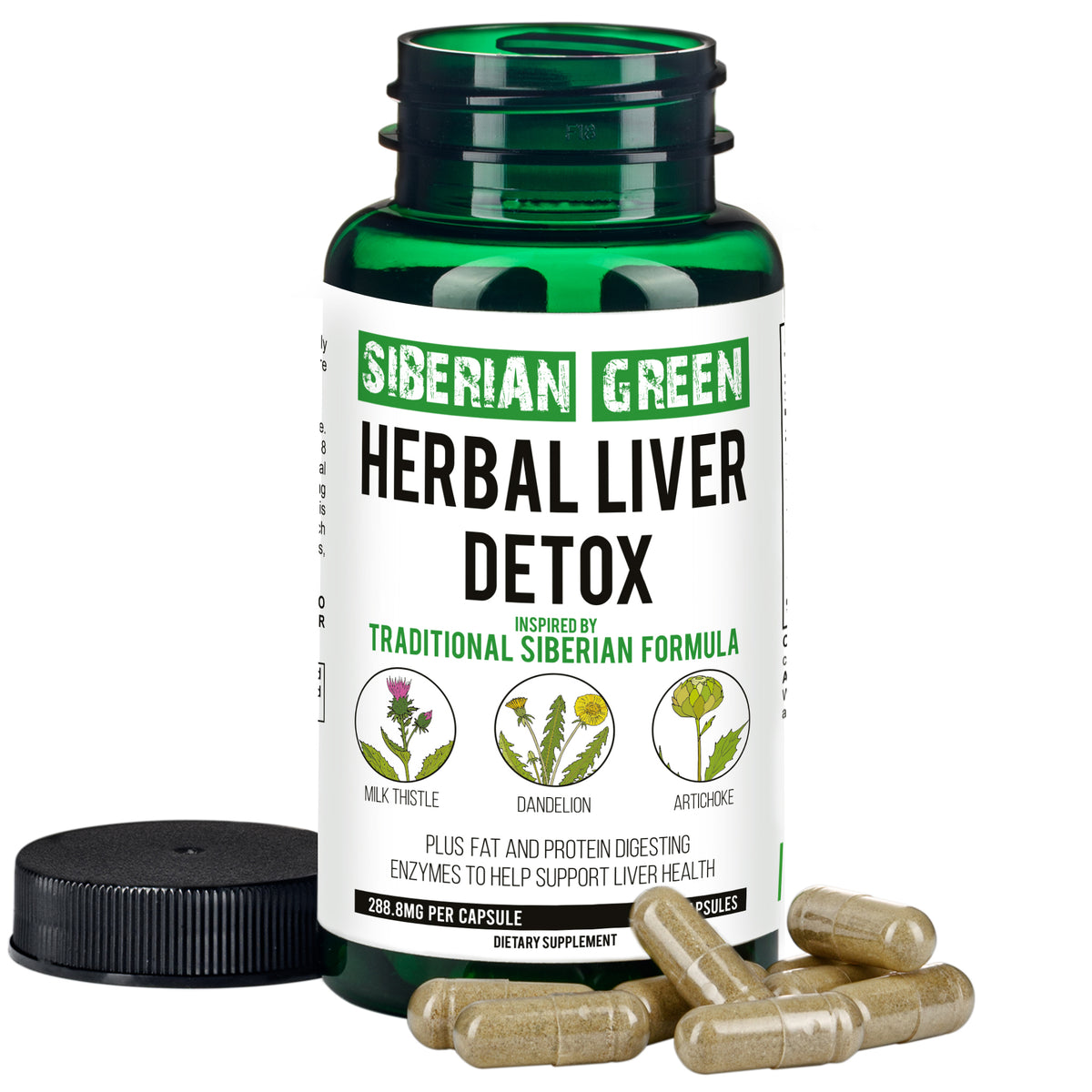 Herbal Liver Detox with Milk Thistle, Artichoke & Dandelion – 60 Capsules