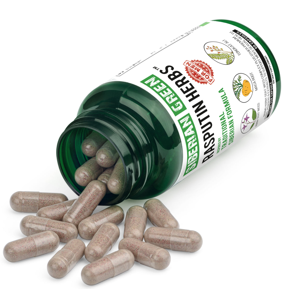 Siberian Green Rasputin Herbs with Maca Root Complex 60 Caps