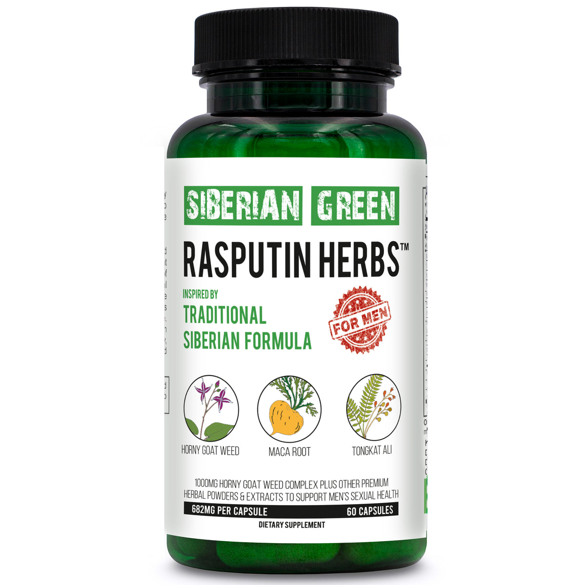 Siberian Green Rasputin Herbs with Maca Root Complex 60 Caps