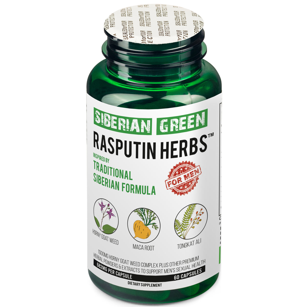 Siberian Green Rasputin Herbs with Maca Root Complex 60 Caps