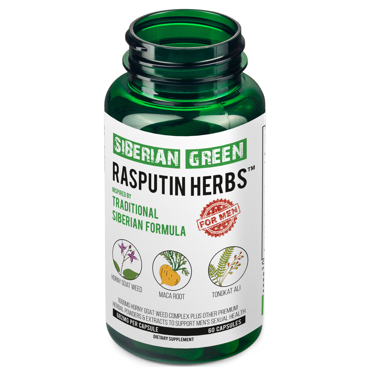 Siberian Green Rasputin Herbs with Maca Root Complex 60 Caps